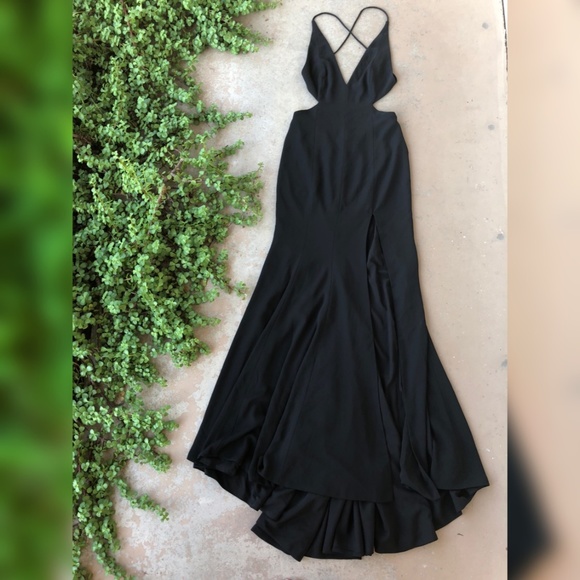 fame and partners cutout mermaid gown